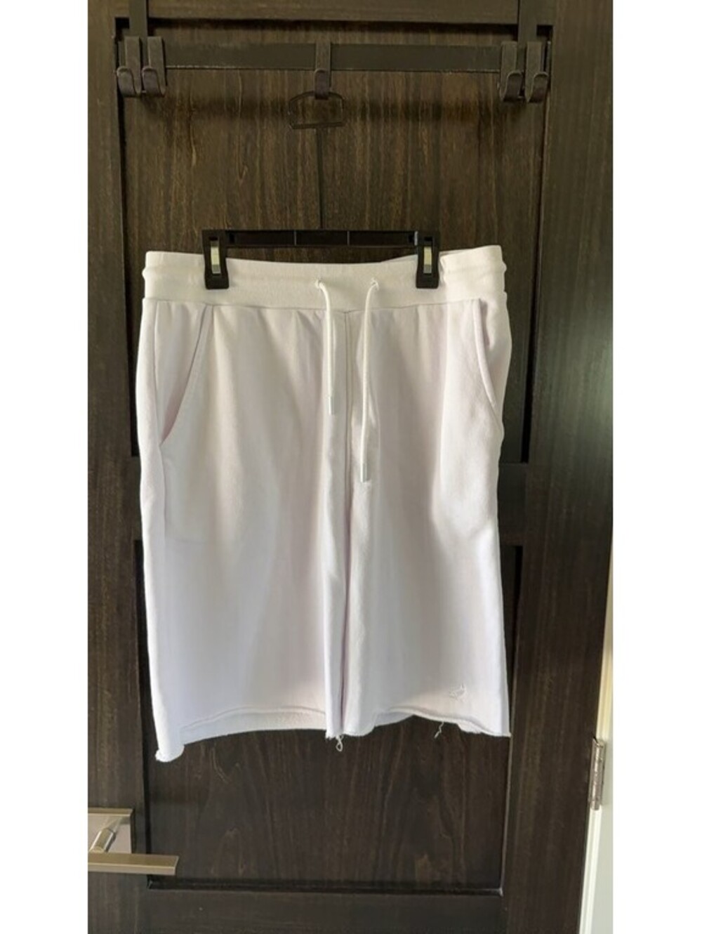 Staple Men’s White Casual Shorts with Drawstring 0135